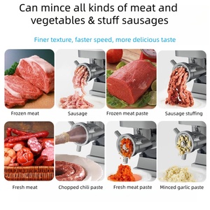 Hachoir <span class=keywords><strong>à</strong></span> <span class=keywords><strong>viande</strong></span> professionnel en acier inoxydable robuste, poussoir <span class=keywords><strong>à</strong></span> saucisses pour boucherie et broyeur de os de poulet - Product Image 4