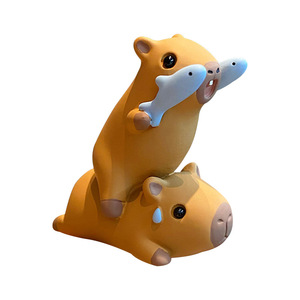 Décorations de bureau de meubles de <span class=keywords><strong>console</strong></span> centrale de voiture tendance créative ornements originaux en résine de dauphin d'aquarium Capybara - Product Image 5