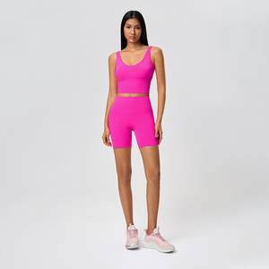 Xsunwing Bán Buôn Ropa Deportiva Yoga Phòng Tập Thể Dục Quần Short Mông Lift Biker Quần Short Phụ Nữ Cao Eo Đẩy lên Ngắn Đi Xe Đạp Quần Short Wdq067 - Product Image 6