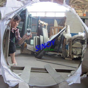 Modern Custom Large Wall Hanging <b>Mirror</b> 80cm 60cm 40cm 90cm Diameter Aluminium Frame <b>Silver</b> Black Aluminium Colors Made Glass - Product Image 6