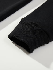 Street Wear DTF 2 pezzi <span class=keywords><strong>tuta</strong></span> casual da uomo <span class=keywords><strong>nero</strong></span> Pullover Vintage felpe con cappuccio e <span class=keywords><strong>pantaloni</strong></span> con coulisse 2 pz set felpe con cappuccio - Product Image 5