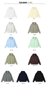 เสื้อฮู้ดโอเวอร์ไซส์แบบยูนิเซ็กซ์ สีพื้น ผ้าฝ้าย สวมใส่สบายๆ สำหรับฤดูใบไม้ร่วง แบบถัก ระบายอากาศได้ดี มีกระเป๋า - Product Image 4