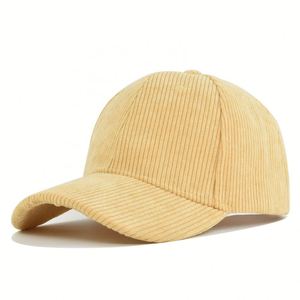 Gorra de Béisbol de Pana Lisa Bordada de 6 Paneles, Estilo Dad Hat, Unisex, Multicolor, de Moda, al por Mayor - Product Image 1