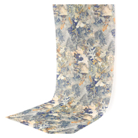 Magnifique tissu imprimé de motifs floraux numériques personnalisés, en popeline de coton biologique doux, pour Dirac somalien