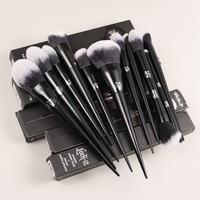 Pinceaux de maquillage vegan pour débutants, série 11 pièces, pinceau à flamme KVD4 personnalisé, vente en gros d'usine