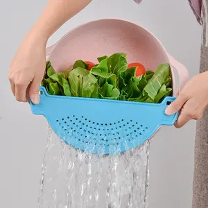 Fácil Usar Cozinha Gadgets Colander Spaghetti Strainer Pasta Água Coadores para Drenar Macarrão Legumes Frutas