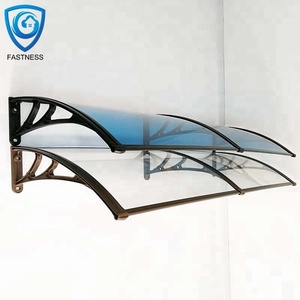 Auvents en alliage d'aluminium Fenêtres pare-soleil Auvent avec support <span class=keywords><strong>pour</strong></span> volet solaire Avant-toit Auvent Terrasses Balcons Auvent Imperméable - Product Image 2