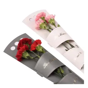 Customization Single Bouquet Flower Holder for Decoration with Holes Cardboard Flower Tray Carrier Box for Single Flower Packing