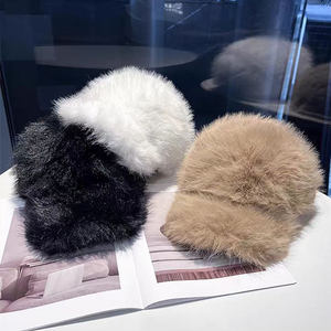 Groothandel Hoge Kwaliteit Faux Fox Bont Sport Baseball Cap Gorras Custom Borduurwerk Logo Mode 5 Panel Papa Hoed - Product Image 3