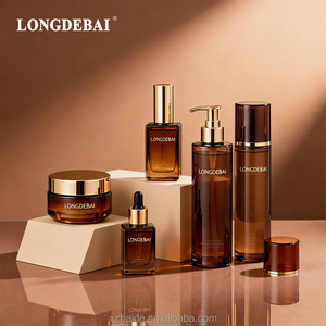 Elegant Amber Glass Serum <b>Bottle</b> Set for Premium Cosmetics 30ml to 150ml Glossy Finish and Airless Pump - Product Image 4