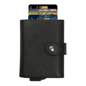 Portefeuille en aluminium CardHoda avec protection RFID, porte-cartes à fermeture courte, design minimaliste unisexe, doublure en toile - Product Image 3
