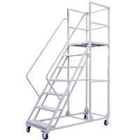 Échelle en aluminium d'extension d'échelle légère pliante chinoise de vente chaude avec des roues