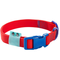 Collier de chien élégant avec logo personnalisé en polyester imperméable avec design en blocs de couleurs rembourré et facile à nettoyer résistant aux taches