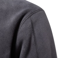 Veste polaire homme automne streetwear col montant demi-zip manches longues 100% polyester tendance polyvalente transfrontalière