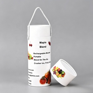 Scatola Cilindrica di Lusso Personalizzata per Tappetino Yoga e T-shirt, Tubo in Carta Kraft con Manico in Corda sul Coperchio - Product Image 2