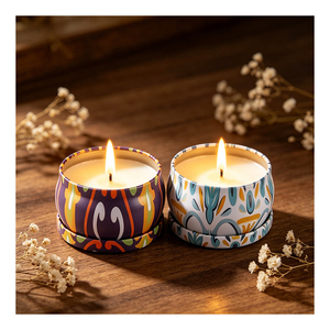 Kits de fabrication de bougies mates avec pots et couvercles, présentation de luxe, formule de soja aromathérapeutique, collection de décoration intérieure boutique, présentoir - Product Image 3