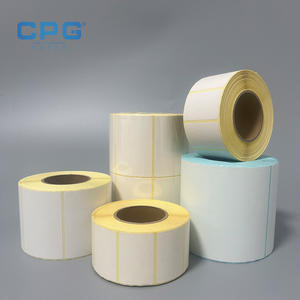 Usine d'étiquettes thermiques, vente en gros, échantillons gratuits, papier d'étiquettes à code-barres thermiques 40x20 50x30, étiquettes de transfert thermique - Product Image 1