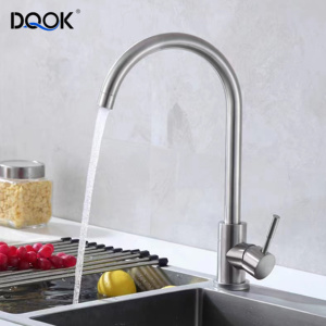 Thiết kế hiện đại bền thép không gỉ bồn rửa nhà bếp Vòi gốm van Chải bề mặt boong gắn lỗ duy nhất cài đặt - Product Image 1