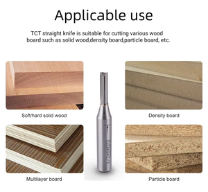 6*12 1/2 1/4 pulgadas vástago TCT precio de fábrica TCT broca de enrutador recto fresa de madera fresa de extremo para máquinas herramientas de carpintería CNC - Product Image 6