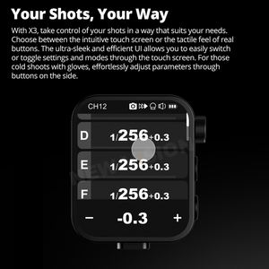 Déclencheur <span class=keywords><strong>Flash</strong></span> Sans Fil Godox X3 TTL <span class=keywords><strong>HSS</strong></span> 2.4G avec Écran Tactile OLED et Charge Rapide pour Fujifilm - Product Image 5