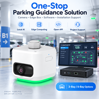 3 Bay 6 Bay Parking Guidance Starter Kit dengan Kamera AI 4MP, Indikator RGB, Sistem Daisy Chain, Perangkat Lunak, dan Dukungan Instalasi