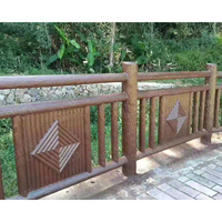 Futian Jardin Bois Ciment Garde-corps Moule Béton Clôture Moule Pour Jardin et Scène Spot Décoration Bois-imitation Clôture Moules