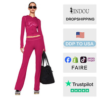 Vente Flash : Ensemble Pantalon Deux Pièces Femme Collection Automne Manches Longues Couleur Unie pour Loisirs, Yoga et Sport