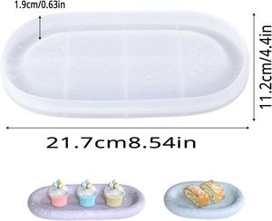 Elliptical Tray Set Silicone <b>Mold</b>, Grid <b>Candle</b> Cup Concrete <b>Mold</b>, Hemp Rope Storage Tank, Hand-made Gypsum Home Decoration <b>Mold</b> - Product Image 2