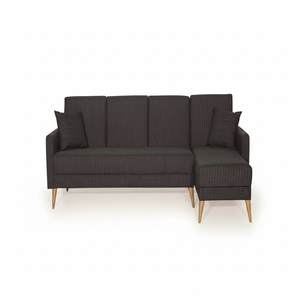 Sofá Cama Esquinero Moderno en Forma de L, Tapizado en Tela, Diseño Ecológico y Duradero para Apartamentos y Hoteles - Product Image 1