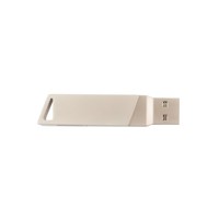 Clé USB 3.0 rotative double interface OTG en métal 8 Go, couleur champagne argenté, style professionnel