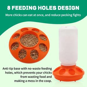 Alimentatore pulcino da 1KG e Kit per bevitori <span class=keywords><strong>pulcini</strong></span> da 1,5 l appeso regolabile 3 dimensioni altezze innaffiatore <span class=keywords><strong>di</strong></span> pollo per nidificatore <span class=keywords><strong>di</strong></span> anatra <span class=keywords><strong>di</strong></span> <span class=keywords><strong>quaglia</strong></span> pulcino - Product Image 4