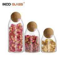 High Borosilicate Glass Jar with Cork Ball Lid