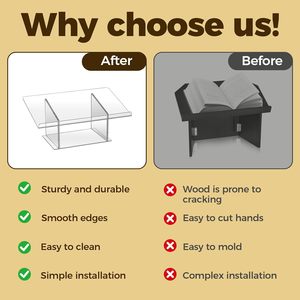 Dày có thể tháo rời Acrylic bàn bục với màn hình hiển thị rõ ràng đứng di động cho đám cưới Nhà thờ thuyết trình chuyên nghiệp - Product Image 4