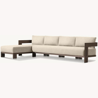 Canapé d'extérieur en aluminium toutes saisons RH Style Matira, structure bronze foncé avec coussins performants