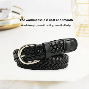 <span class=keywords><strong>Ceinture</strong></span> fine en <span class=keywords><strong>cuir</strong></span> PU tressé style bohème vintage pour <span class=keywords><strong>femme</strong></span> avec <span class=keywords><strong>boucle</strong></span> en alliage, idéale pour robes, plusieurs couleurs – Vente en gros - Product Image 2