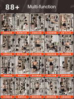 Proveedor de fábrica, equipo de gimnasio en casa, estante de sentadillas de potencia con pila de peso de 50kg, máquina de gimnasio cruzada de Cable para el hogar