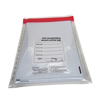 Sacs d'expédition anti-contrefaçon Mailer Bank, sacs scellés pour le stockage de documents, la conservation et les biens gages, en PE + PET, personnalisables