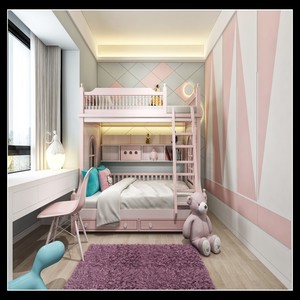 Armoire sur mesure double BALOM pour chambre à coucher, avec double rangement et double design, pour garçons et filles jumeaux - Product Image 4