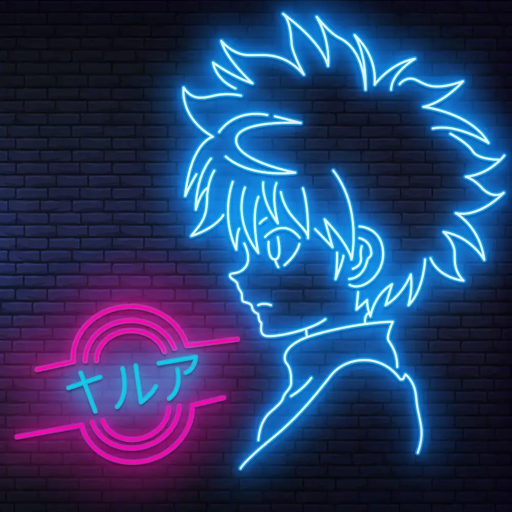 Sinal de luzes do anime neon personalizado,