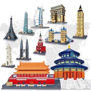 Bloques <span class=keywords><strong>de</strong></span> Construcción <span class=keywords><strong>de</strong></span> Ciudades del Mundo, Torre Eiffel, Taj Mahal, Estatua <span class=keywords><strong>de</strong></span> la <span class=keywords><strong>Libertad</strong></span>, Arquitectura Clásica, Ladrillos Compatibles - Product Image 6