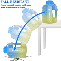 Bouteille d'eau réutilisable en PETG de 74 oz pour adultes, avec logo personnalisé, sans BPA, anti-fuite, grande capacité, pour la salle de sport, l'entraînement et les voyages