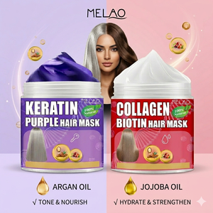 Masque capillaire Middle East Sensation Melao à l'huile d'argan, de jojoba, à la kératine et à la vitamine E, étiquette OEM, masque capillaire à la kératine et au collagène - Product Image 1