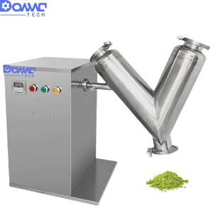 Mezclador de Polvo Tipo V de Acero Inoxidable SUS304 con Agitador de Cinta y Tornillo para Plantas de Fabricación de Detergentes - Product Image 2