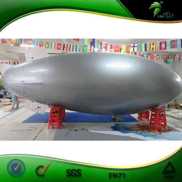 Dubbellaags Materiaal Duurzaam Opblaasbare Zeppelin Helium Ballon, Reclame Zeppelin Klemmen
