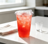 Gobelets en plastique jetables transparents sans BPA, réutilisables pour boissons froides, café glacé, smoothies, jus, gobelets à emporter pour restaurant