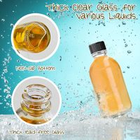 Bouteille en verre transparente miniature de 60 ml avec logo personnalisé pour liqueur, shots de gingembre, potions, jus, huiles essentielles, échantillons de whisky, 2 oz