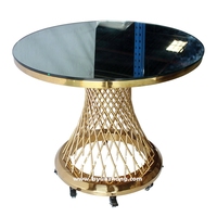 Table à Gâteau de Luxe à Rayons avec Roues, Design Métallique Moderne pour Décoration de Mariage, Hôtels et Événements