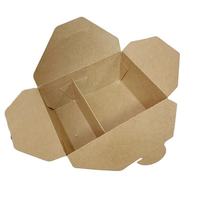 Boîte à nourriture rapide en papier kraft jetable à plusieurs compartiments