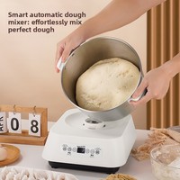 Robot Pétrin Domestique Entièrement Automatique Multifonctionnel, Mélangeur Compact de Cuisine Intelligent avec Fermentation à Température Constante
