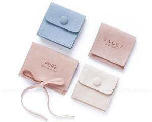 High Quality Custom Made Embossed Logo Envelope Gift Suede Pouch <b>Drawstring</b> Velvet <b>Bags</b> Jewelry Packaging Pouch <b>Bag</b> Recyclable - Product Image 1